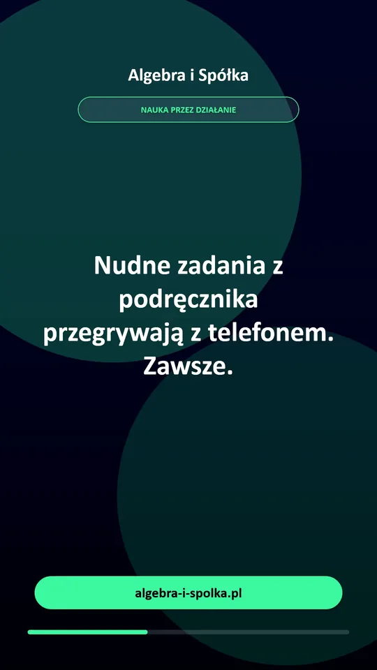 Rolka z lipca zrobiona w PowerPoincie: napis o nudnych zadaniach i adres strony